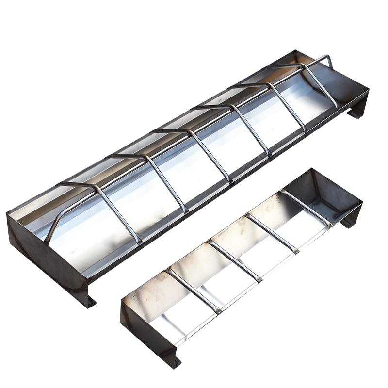 不锈钢双面料槽猪用食槽仔猪补料槽产床保育采食槽小猪吃食槽长槽